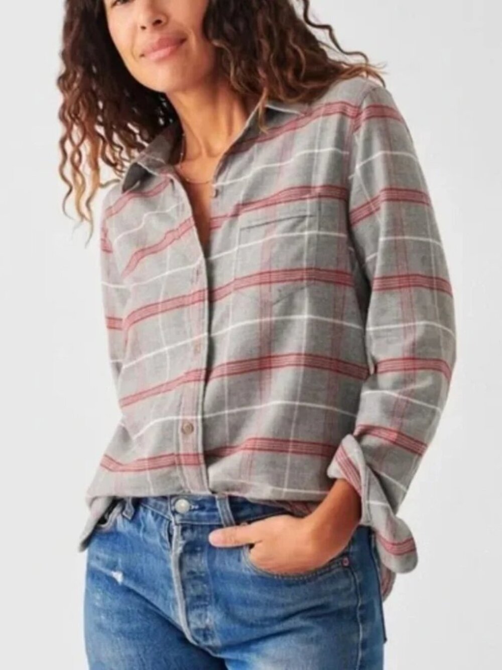 Faherty The Classic Organic Flannel Shirt In Juliet Plaid